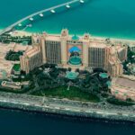 An aerial view of Atlantis, the Palm, one of the places to visit in Dubai with family