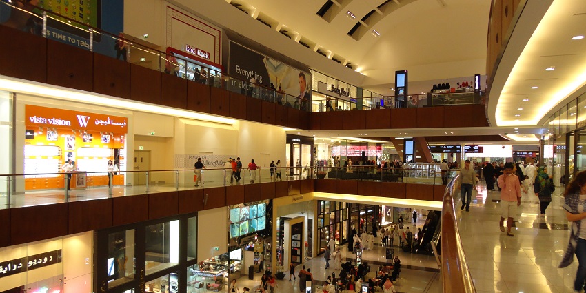Enjoy a shopping spree at the Dubai Mall, one of the places to visit in Dubai with family