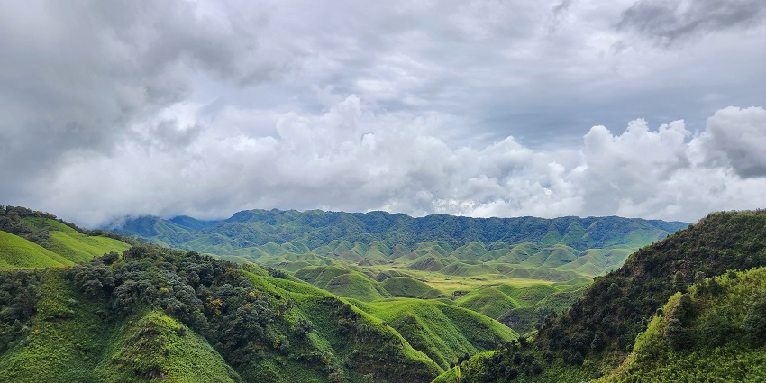 Dzukou Valley is one of the most beautiful places to visit in Manipur with stunning views.