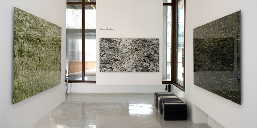 The image of the Empty Quarter Art Gallery, located at the Gate Village in Dubai.
