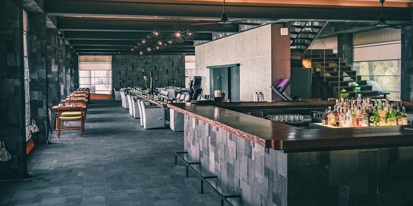 An empty lounge bar, Shamrock is one of the best places to visit in Guwahati at night