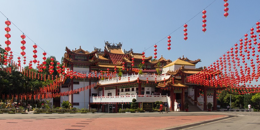 Image of beautiful Thean Hou Temple, Kuala Lumpur - places to visit near Jamek Mosque Malaysia