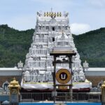 An exterior view of the Tirupati Sri Balaji Temple, a place of religious significance.