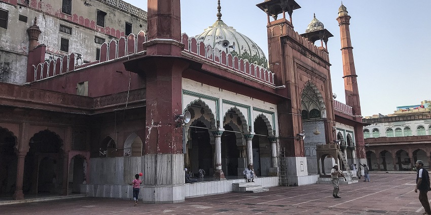Panoramic view of the Fatehpuri Masjid a best places to visit in Old Delhi, India