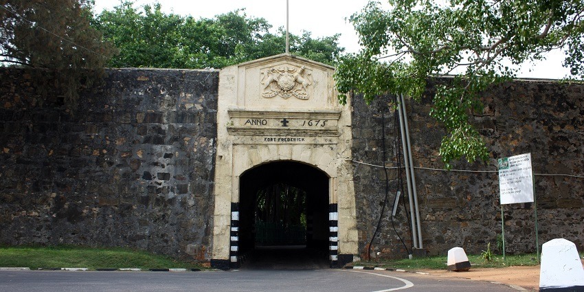 An image of the entrance of Fort Frederick built by the British colony during the French War.