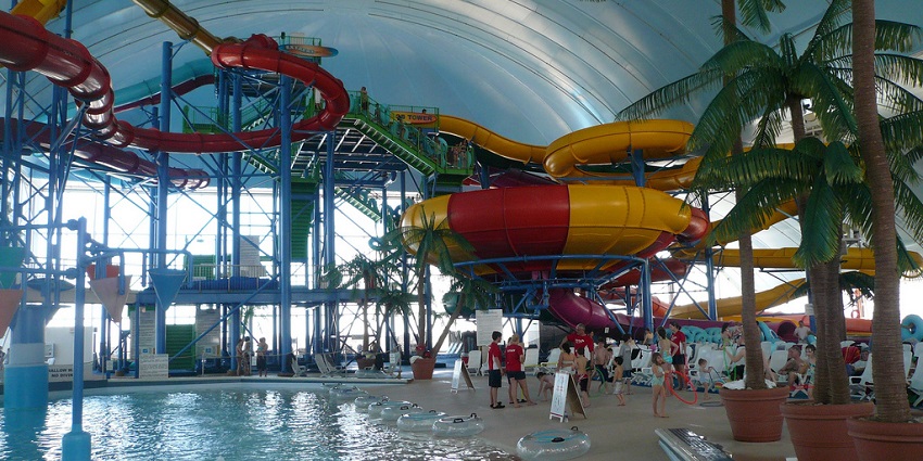 One of the best water parks in Wayanad with multiple slides and a swimming pool