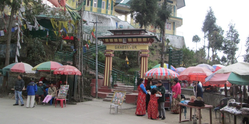 The entry gate of Ganesh Tok viewpoint