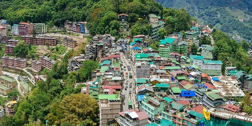 Enjoy the breathtaking view of Gangtok, one of the places to visit in Sikkim in May.