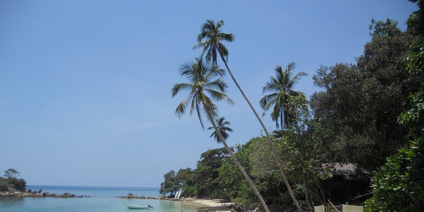 A small island adjacent to the Kapas Island near Kuala Lumpur