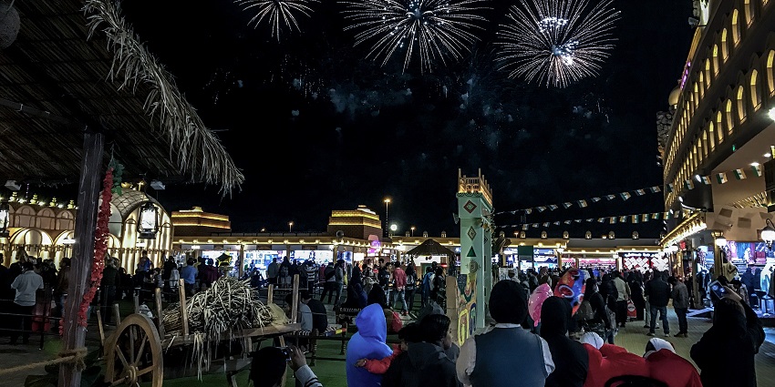 Beautiful Scenic view captured during the celebration of new year in Dubai, UAE