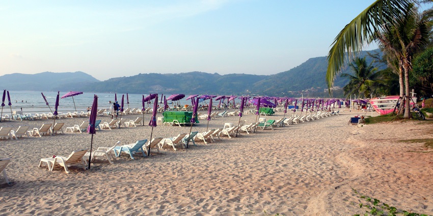 The serene Patong Beach is one of the best places to visit in Thailand for first-timers.
