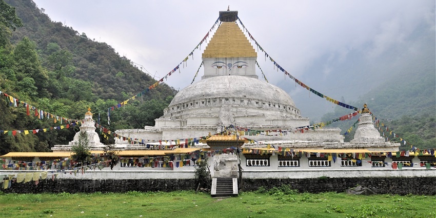 Gorsam Chorten, one of the best places to visit in Itanagar, reflects Tibetan Buddhist spirituality.