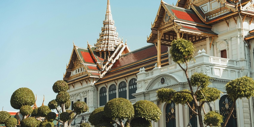 Grand Palace in Bangkok, with its ornate architecture -places to visit in Bangkok