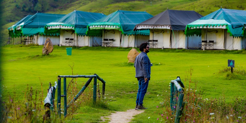 Man in the Meadows Resort in Gulmarg - explore Biosphere Reserve for camping in Gulmarg
