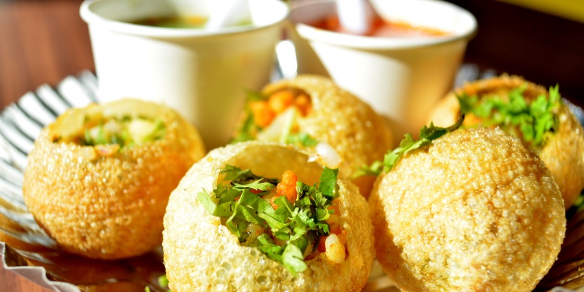Pani puri is an ball of flavours ideal for all spicy, sweet, tangy and sour food lovers