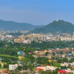 Guwahati City with its bustling streets, buildings - best places to visit in Guwahati.