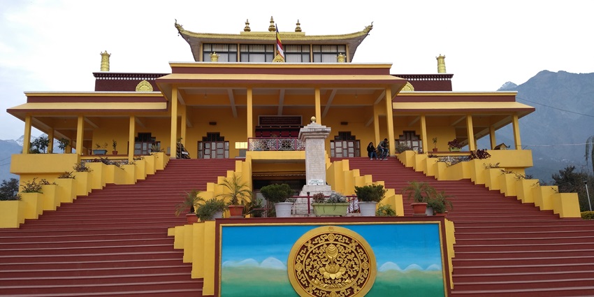 A picture of the famous Gyuto Monastery located in Dharamshala, Himachal Pradesh.