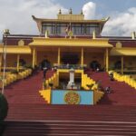 View of the Gyuto Tantric Monastery Temple located in the lap of the Himalayan Ranges.