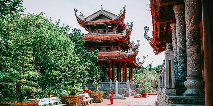Seek blessings at Ha Pagoda which is one of the less explored temples in Hanoi Vietnam.