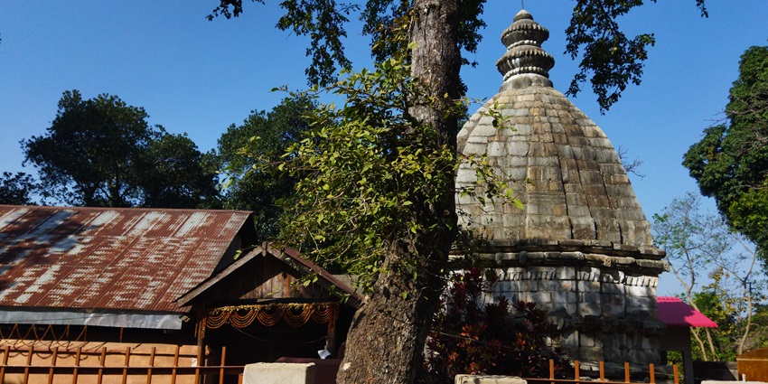Stone-built Kedareswar Temple atop Madanachala Hill in Hajo, Assam.