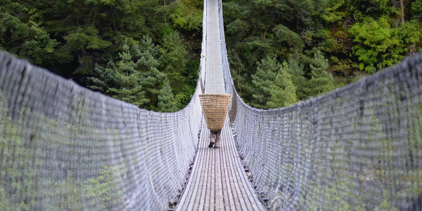 A glimpse of Haflong Lake's Hanging Bridge, which makes the lake even more lovely.