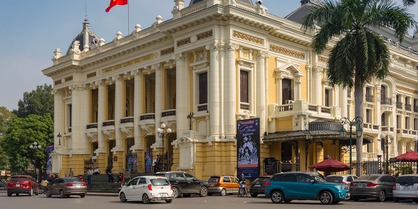 Hanoi Opera House is one of the best places to enjoy New Year in Vietnam with tradition.