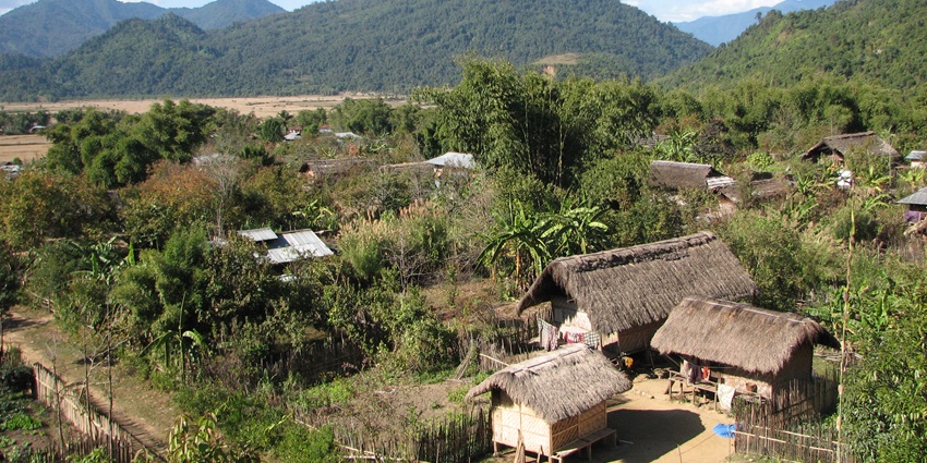 Scenic view of Gandhigram (Shidi) village nestled in Arunachal Pradesh’s Changlang hills.