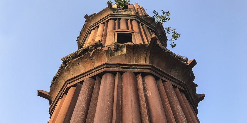 Snapshot of the historic Hast Minar located in the vicinity of the Hastsal village in Delhi