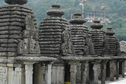 Snapshot of the beautiful stone carved hatkoti Temple amidst the hills of Himalaya.