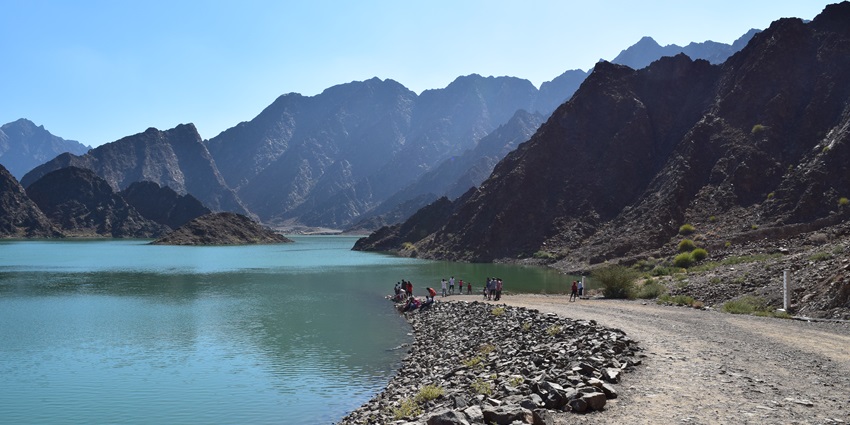 Scenic view around Hatta Water Dam, one of the famous tourist places in Dubai.