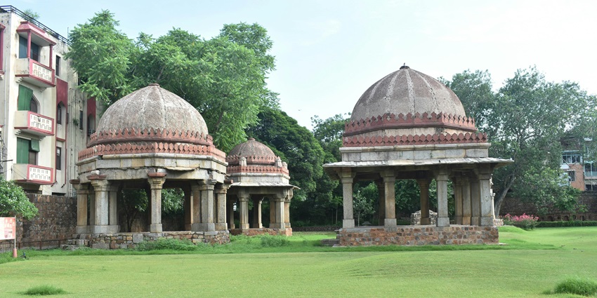 A view of Hauz Khas Village, Deer Park, one of the top places to visit in Delhi on Monday.