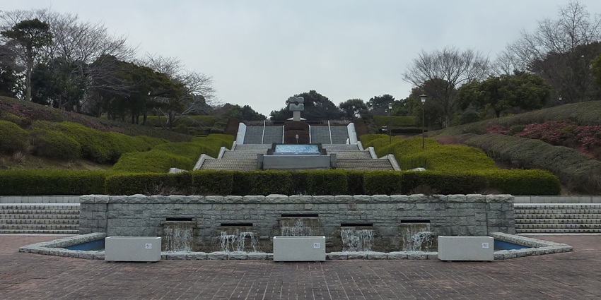 Dutch-style windmill and landscaped gardens at—rinchenpong monastery