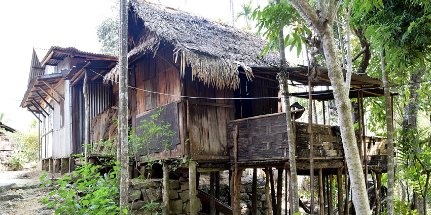 A fascinating image of a traditional house East Khasi Hills district of Meghalaya.