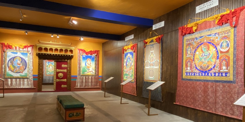 A picture of the historical artefacts put up for display at the Himalayan Art Museum