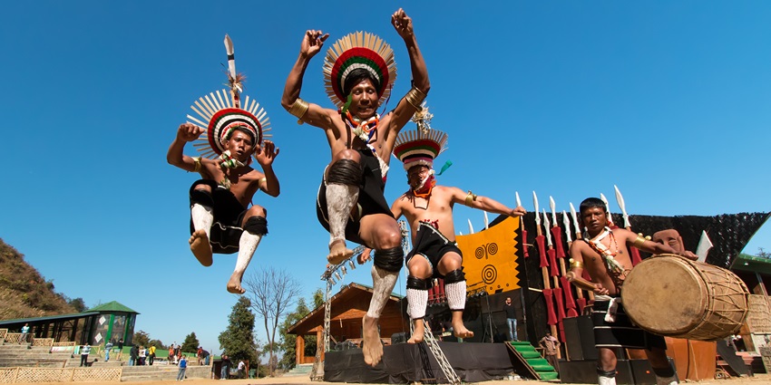 Zeliang Naga Tribesmen of Nagaland at Hornbill festival - things to do in Kohima