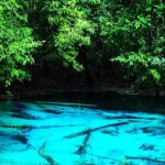 Beautiful snap of the natural hot spring in the town of Karbi in Thailand