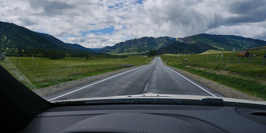 The a scenic road passing through the hills of enchanting mountains of HImalaya
