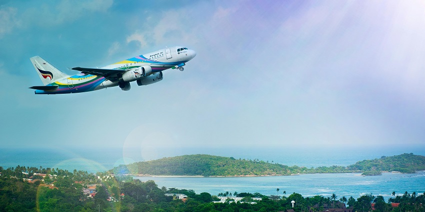 A view of an aeroplane, one of the most convenient ways to reach Andhra Pradesh.