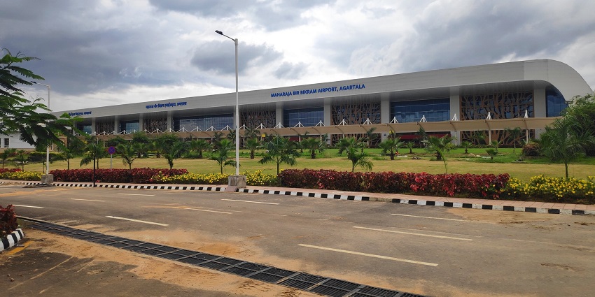 A view of the Maharaja Bir Bikram Airport, Agartala, an easy mode to reach this region.