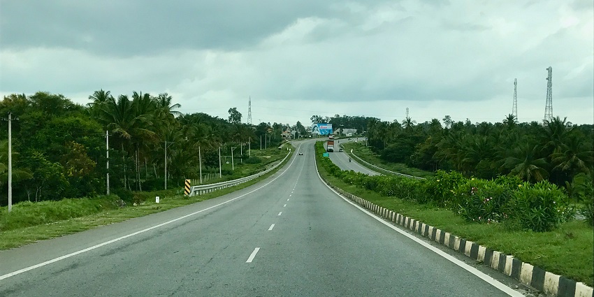 The image of a road and highway network which takes you to the state of Assam, India.