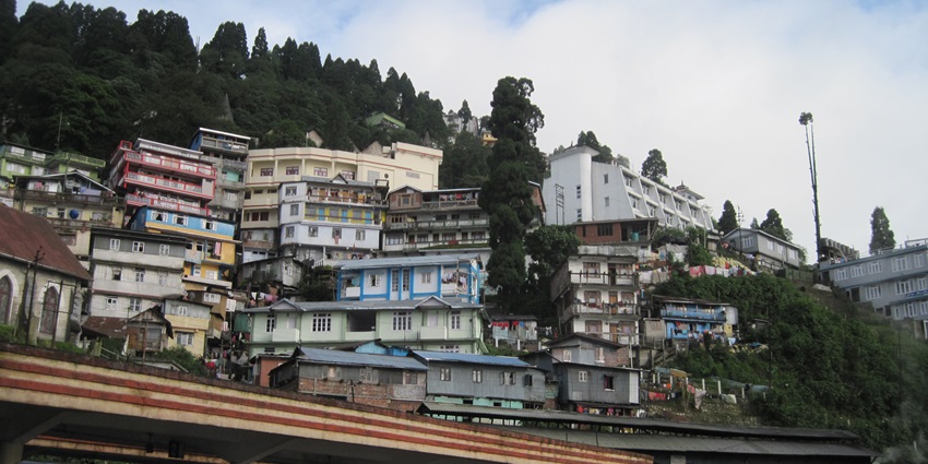 A view of Darjeeling from Darjeeling Railway Station