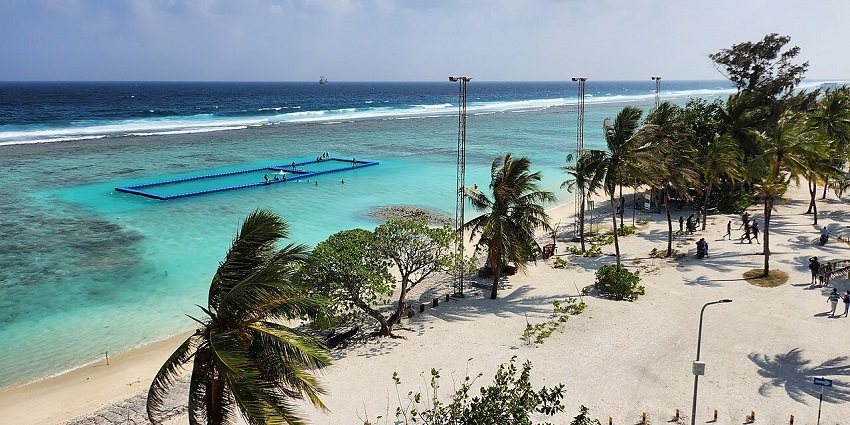 Hulhumale Beach is one of the popular beaches in Maldives offering an amazing sunrise view.