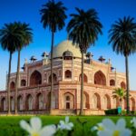 Panoramic view of the beautiful tomb if the Humauan–places to visit in Old Delhi