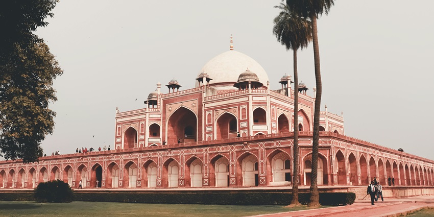 Humayun's Tomb is a mausoleum in Delhi with landscape gardens and fine architecture