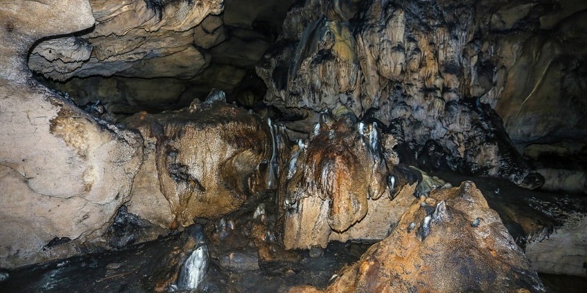 Khomuli Cave with remarkable rock patterns, a notable site among caves in Manipur.
