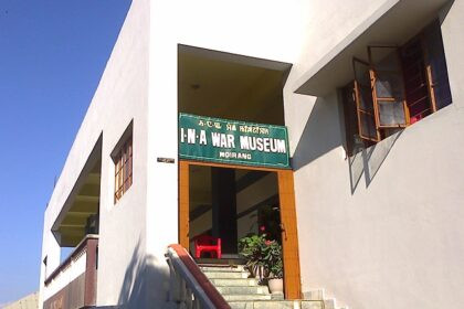 The entrance of INA Museum which is the only official WWII museum is located in Manipur.