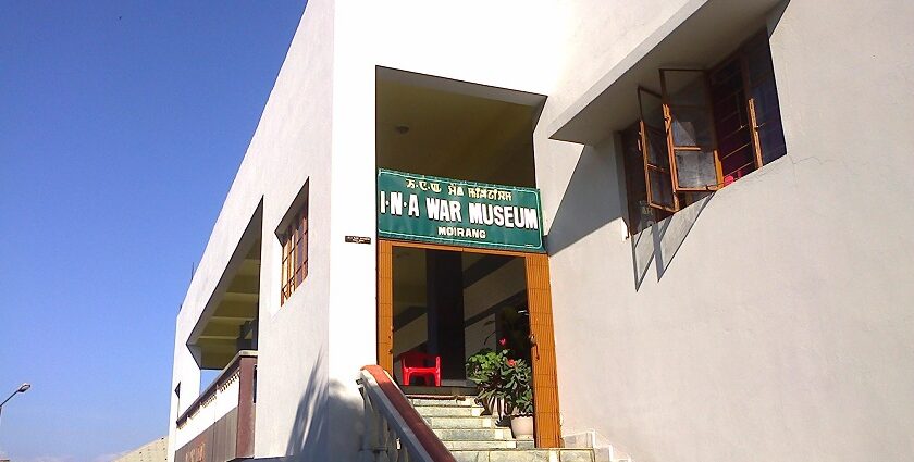 The entrance of INA Museum which is the only official WWII museum is located in Manipur.