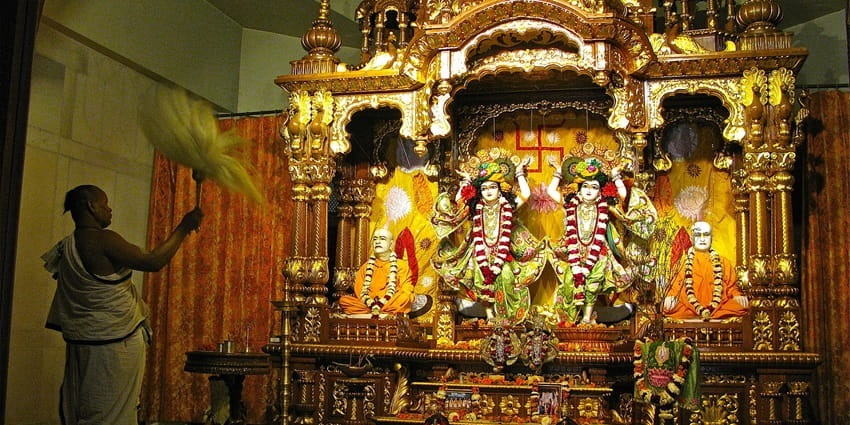 Snapshot from the inside of ISKCON temple in Delhi which is near the water park