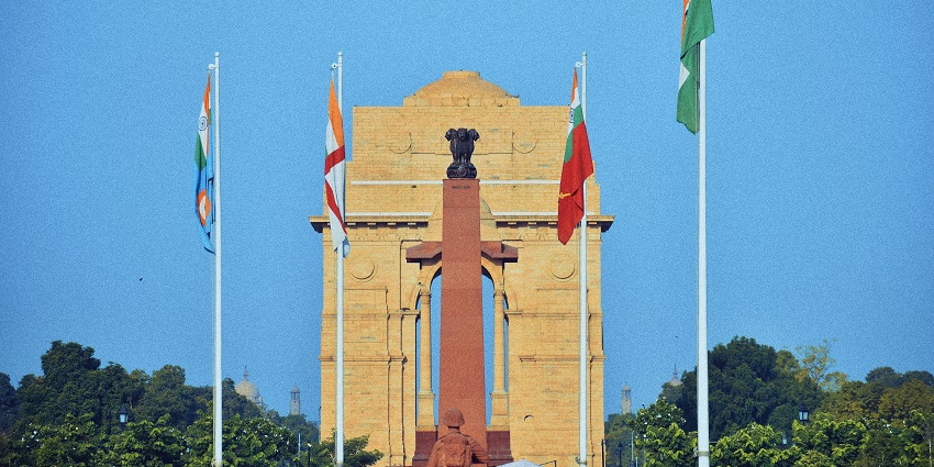 Enjoy the historic structure and lively space surrounding the iconic India Gate.