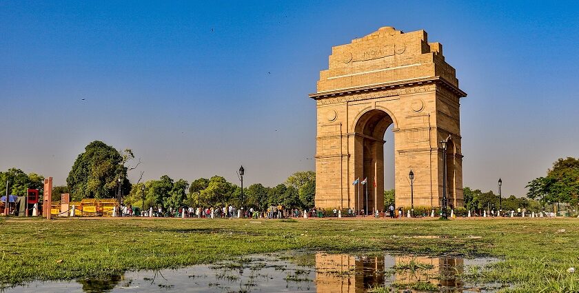 India Gate is one of the most famous places to visit in Delhi for tourists.